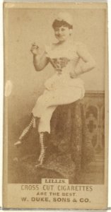 Lillis, from the Actors and Actresses series (N145-3) issued by Duke Sons & Co. to promote Cross Cut Cigarettes MET DP839790
