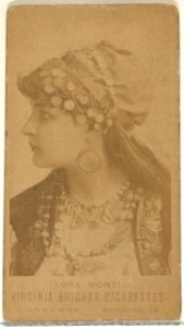 Lora Monti, from the Actors and Actresses series (N45, Type 1) for Virginia Brights Cigarettes MET DP829927