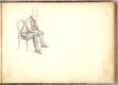 Man Seated on a Chair (in Sketch Book With Drawings on Twenty-six Leaves) MET DP826412