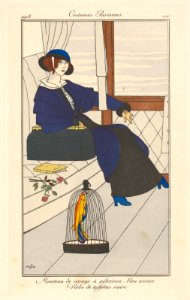Manteau de voyage à pélerinez, from Costumes Parisiens MET DP832876