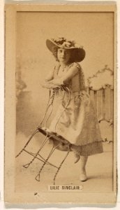 Lilie Sinclair, from the Actresses series (N245) issued by Kinney Brothers to promote Sweet Caporal Cigarettes MET DP859597