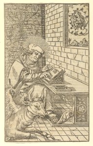 Luke, from The Four Evangelists and Three Apostles Sitting in Rooms MET DP842179