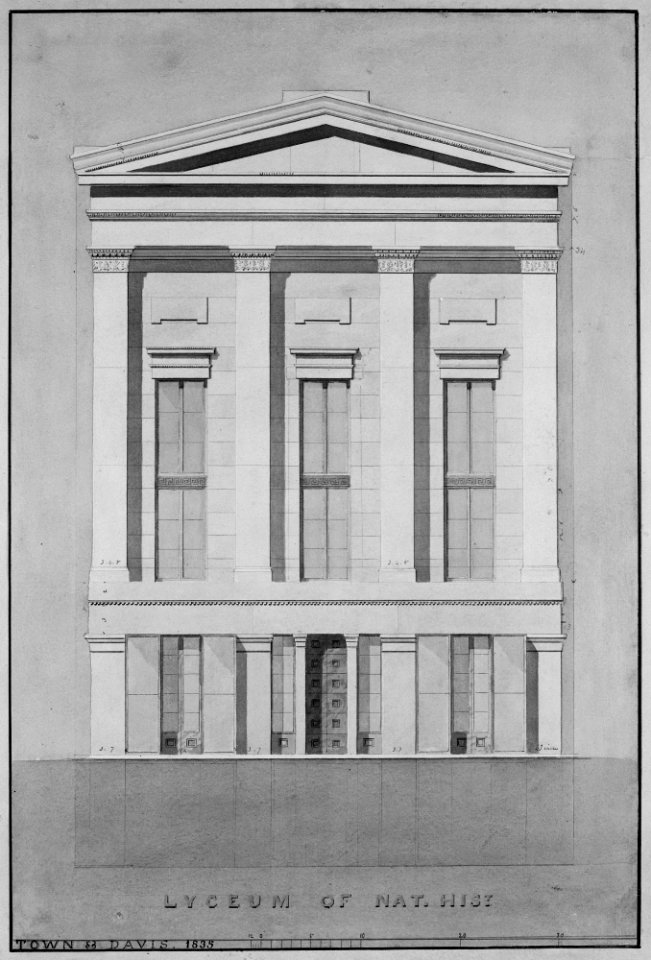 Lyceum of Natural History, New York (front elevation) MET MM62224