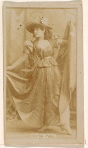 Lydia Page, from the Actresses series (N245) issued by Kinney Brothers to promote Sweet Caporal Cigarettes MET DP859286