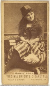 Mamie Goss, from the Actors and Actresses series (N45, Type 1) for Virginia Brights Cigarettes MET DP829616