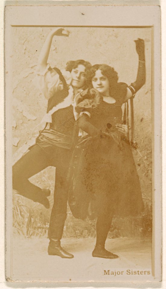 Major Sisters, from the Actresses series (N245) issued by Kinney Brothers to promote Sweet Caporal Cigarettes MET DP859038