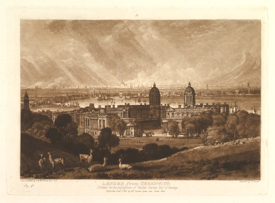 London from Greenwich (Liber Studiorum, part V, plate 26) MET DP821407