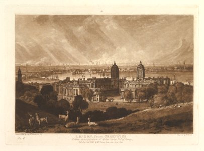 London from Greenwich (Liber Studiorum, part V, plate 26) MET DP821407