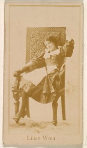 Lilian Wren, from the Actresses series (N245) issued by Kinney Brothers to promote Sweet Caporal Cigarettes MET DP859916