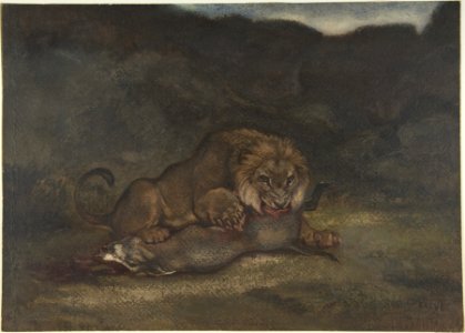 Lion Devouring Prey MET DP805141