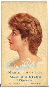 Marie Chester, from World's Beauties, Series 2 (N27) for Allen & Ginter Cigarettes MET DP838198