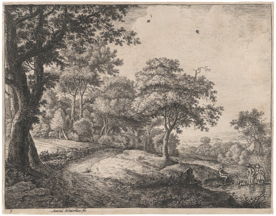 Man and Woman Crossing a Stream MET DP876304