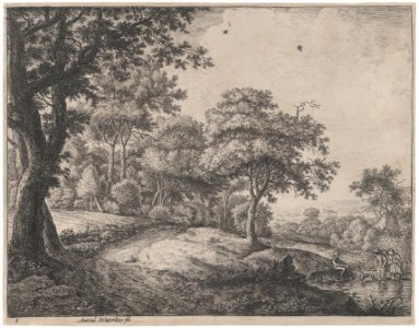 Man and Woman Crossing a Stream MET DP876304