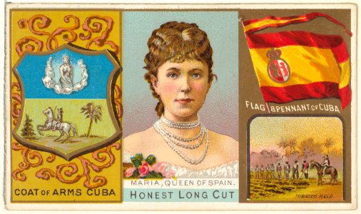 Maria, Queen of Spain, from the Rulers, Flags, and Coats of Arms series (N126-1) issued by W. Duke, Sons & Co. MET DPB873772