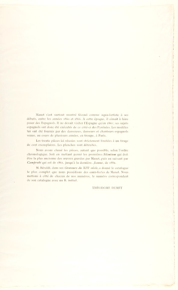 MANET. Trente Eaux-Fortes Originales. Paris- A. Strölin, 1905 MET DP816087