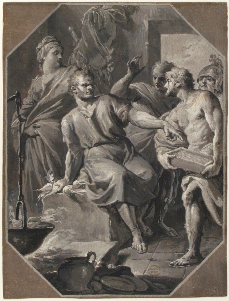 Manius Curius Dentatus Refusing the Presents of the Samnite Ambassadors MET 80.3.323
