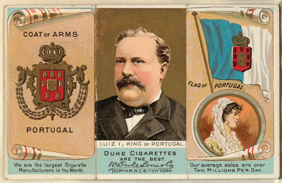 Luiz I, King of Portugal, from the Rulers, Flags, and Coats of Arms series (N126-2) issued by W. Duke, Sons & Co. MET DPB873894