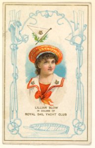 Lillian Blow in Colors of Royal Sail Yacht Club, from the Yacht Colors of the World series (N140) issued by Duke Sons & Co. to promote Honest Long Cut Tobacco MET DP865783