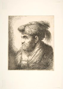Man weraing a turban facing left MET DP816522