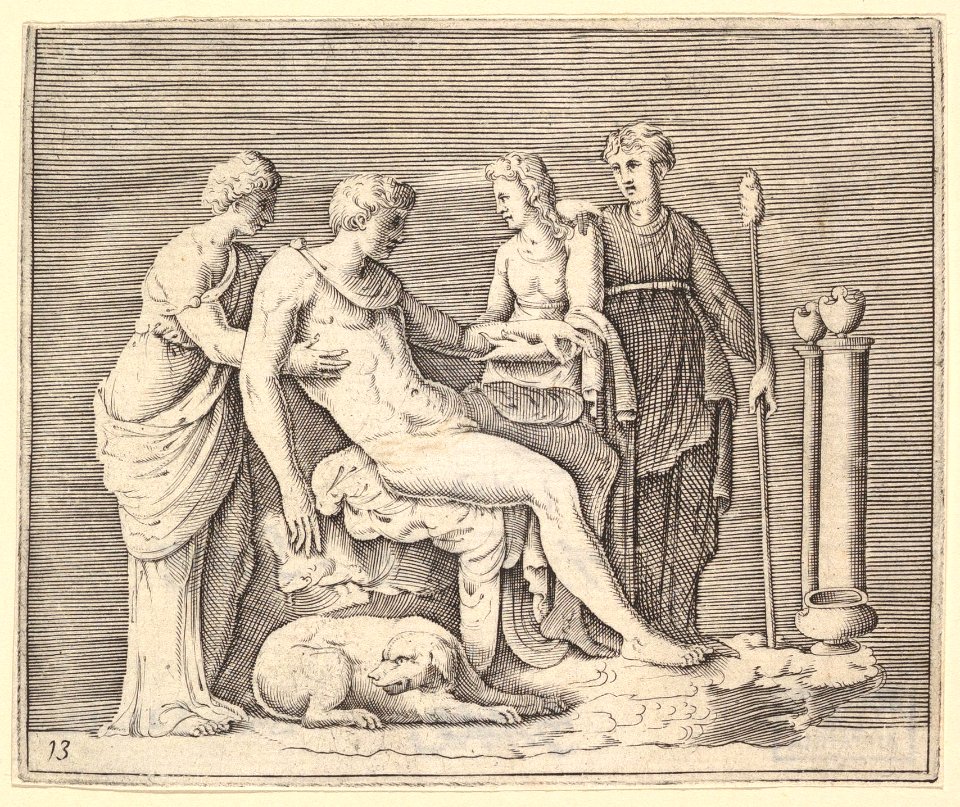 Man Attended by Three Women MET DP819654