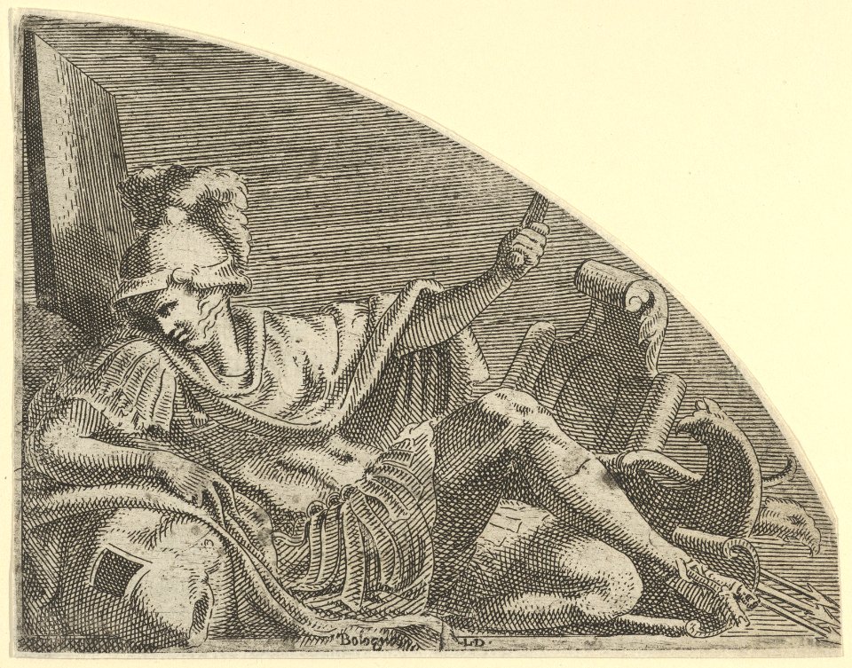 Mars seated on his Trophies MET DP854987