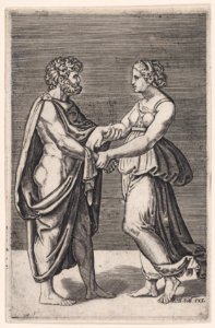 Man and Woman Holding Hands Met DP888634