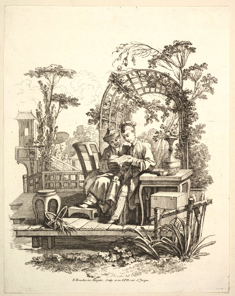 Man and Woman Reading MET DP825955
