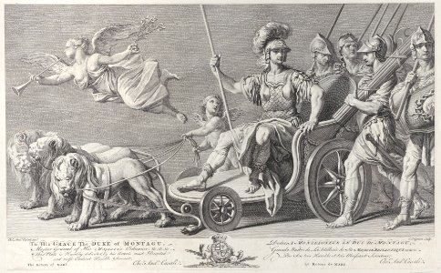 Mars on a chariot drawn by three lions Met DP885785