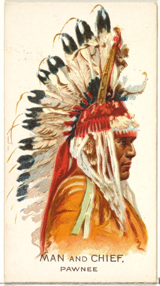 Man and Chief, Pawnee, from the American Indian Chiefs series (N2) for Allen & Ginter Cigarettes Brands MET DP828013