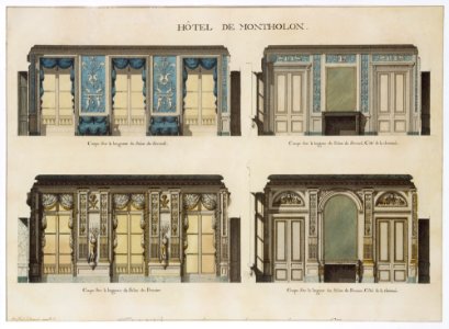 Longitudinal and Cross Sections of the Salons of the Hôtel de Montholon MET DT7995