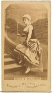 Minnie Warner, from the Actors and Actresses series (N45, Type 1) for Virginia Brights Cigarettes MET DP830094