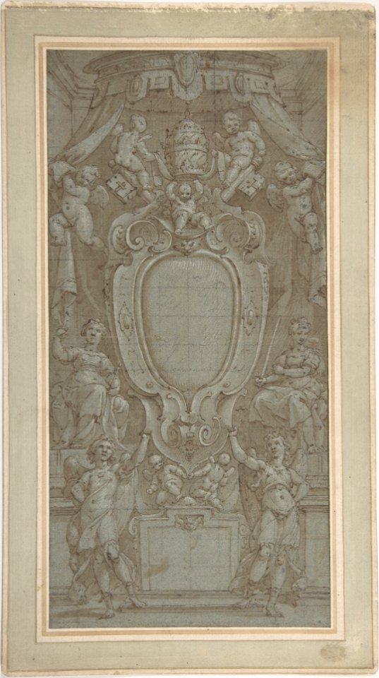 Modello for Ceiling Fresco with Papal Coat of Arms MET DP809067