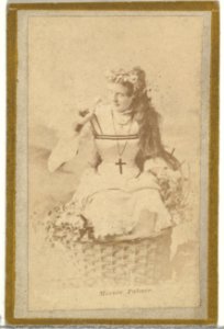Minnie Palmer, from the Actresses and Celebrities series (N60, Type 2) promoting Little Beauties Cigarettes for Allen & Ginter brand tobacco products MET DP839493