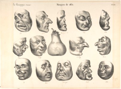 Masks of 1831, published in La Caricature MET DP808889