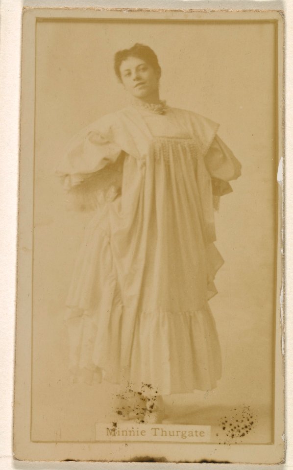Minnie Thurgate, from the Actresses series (N245) issued by Kinney Brothers to promote Sweet Caporal Cigarettes MET DP859722