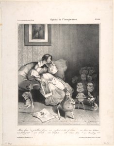 Mon dieu! Si j'allais faire un enfant à tête de Poire, published in La Caricature no.118, February 7, 1833 MET DP808881