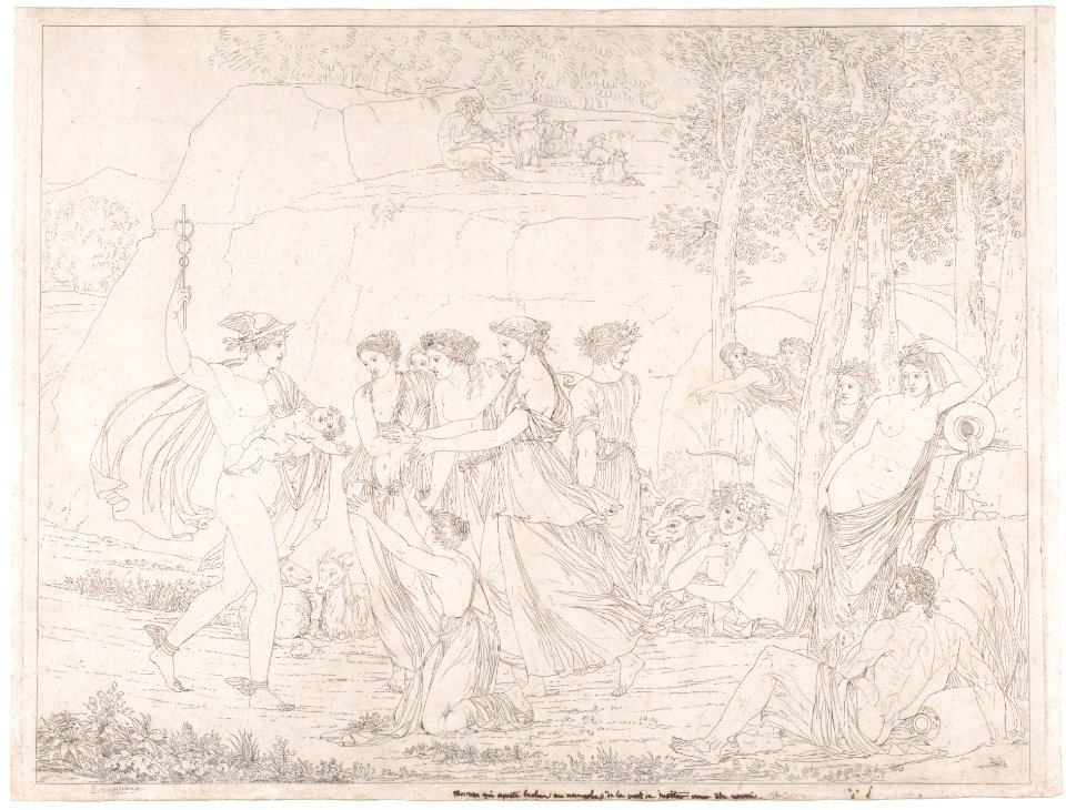 Mercury Delivers the Infant Bacchus to the Nymphs MET DP869109-1