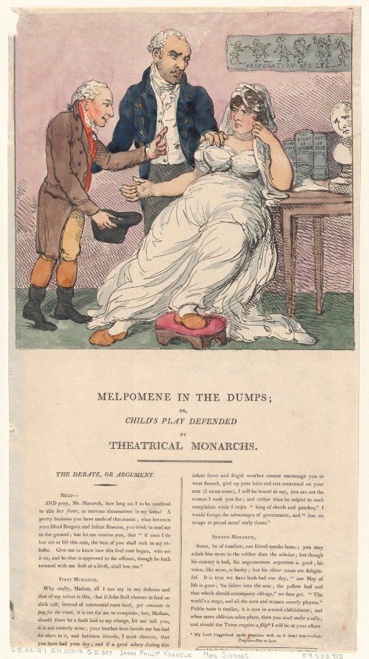 Melpomene in the Dumps, or Child's Play Defended by Theatrical Monarchs MET DP873753