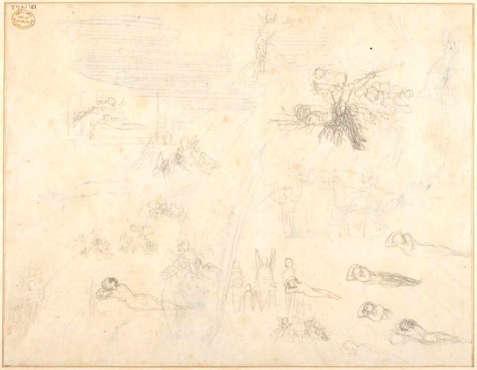 Morning- Pope's Odyssey, Book 12 (recto); Study for the final drawing (verso) MET DP804221