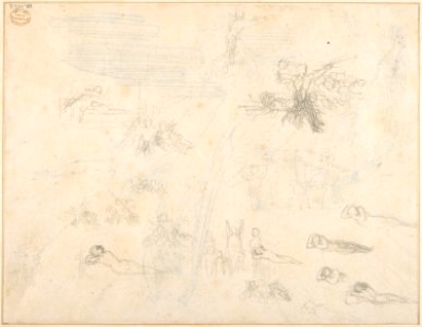 Morning- Pope's Odyssey, Book 12 (recto); Study for the final drawing (verso) MET DP804221