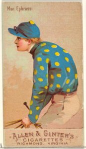 Mon. Ephrussi, from the Racing Colors of the World series (N22b) for Allen & Ginter Cigarettes MET DP835230