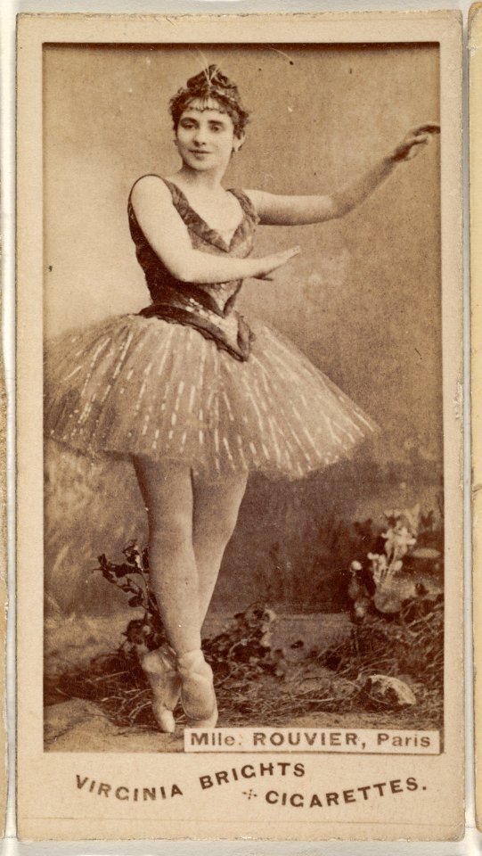 Mlle. Rouvier, Paris, from the Actors and Actresses series (N45, Type 1) for Virginia Brights Cigarettes MET DP830515