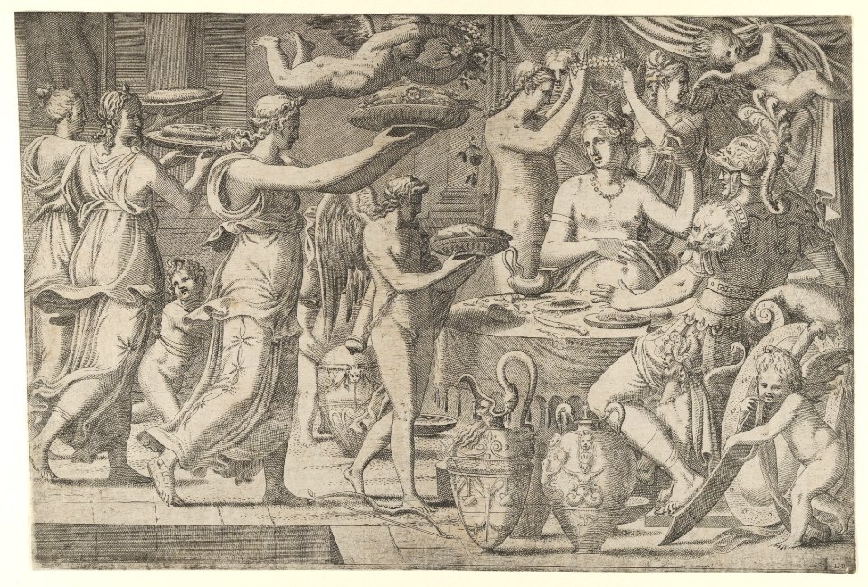Mars and Venus Being Served at Table by Cupid MET DP855068