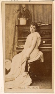 Mlle. Roman, from the Actresses series (N245) issued by Kinney Brothers to promote Sweet Caporal Cigarettes MET DP859445