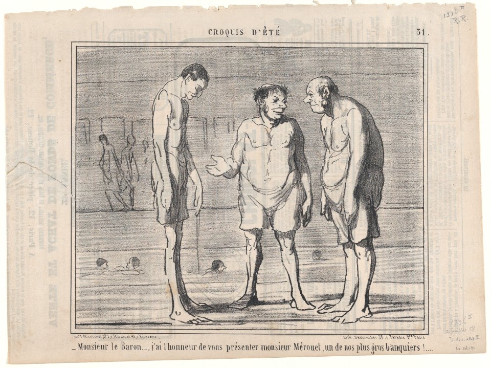 Monsieur le Baron..., j'ai l'honneur..., from Croquis Été, published in Le Charivari, July 2, 1858 MET DP876728