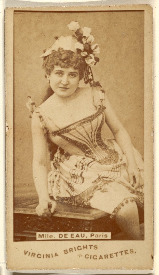 Mlle. de Eau, Paris, from the Actors and Actresses series (N45, Type 1) for Virginia Brights Cigarettes MET DP830433