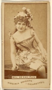 Mlle. de Eau, Paris, from the Actors and Actresses series (N45, Type 1) for Virginia Brights Cigarettes MET DP830433
