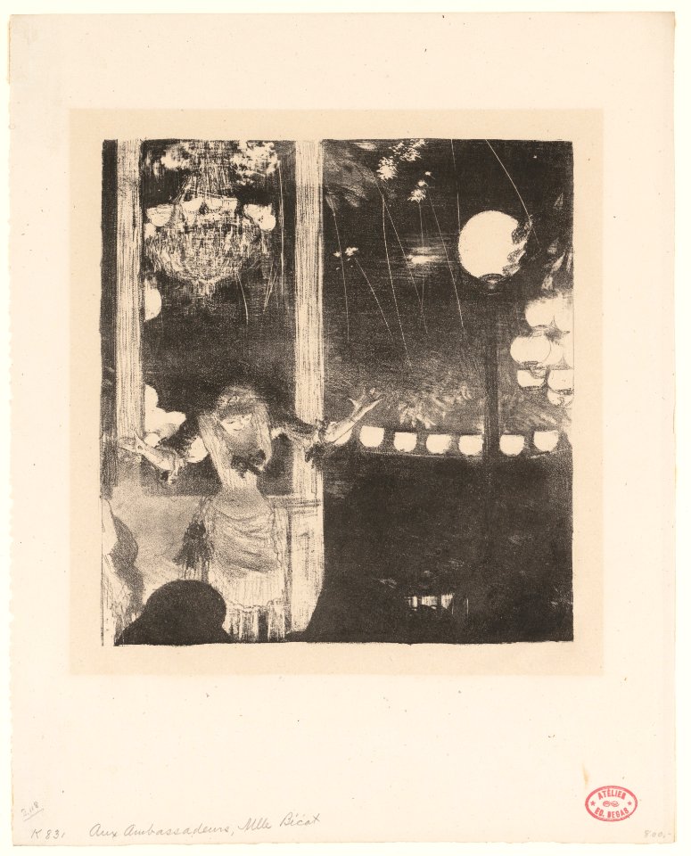 Mlle Bécat at the Café des Ambassadeurs, Paris MET DP159949