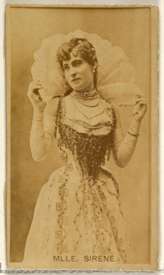 Mlle. Sirene, from the Actors and Actresses series (N45, Type 8) for Virginia Brights Cigarettes MET DP831618