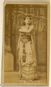 Mlle. Rordame, from the Actors and Actresses series (N45, Type 8) for Virginia Brights Cigarettes MET DP831604